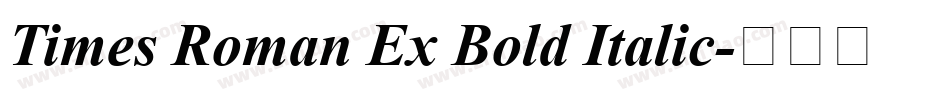 Times Roman Ex Bold Italic字体转换